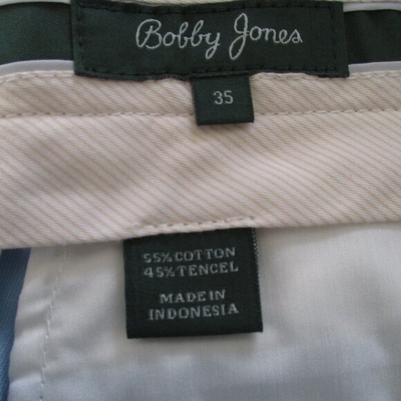 Bobby Jones Mens Pleated Front Powder Blue Cotton Golf Short Pant NWOT- Size 35W - Picture 3 of 3